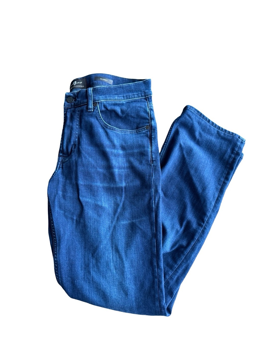 7 For All Mankind Women's Slim Luxe Jeans in Eco Indigo Blue Size 32